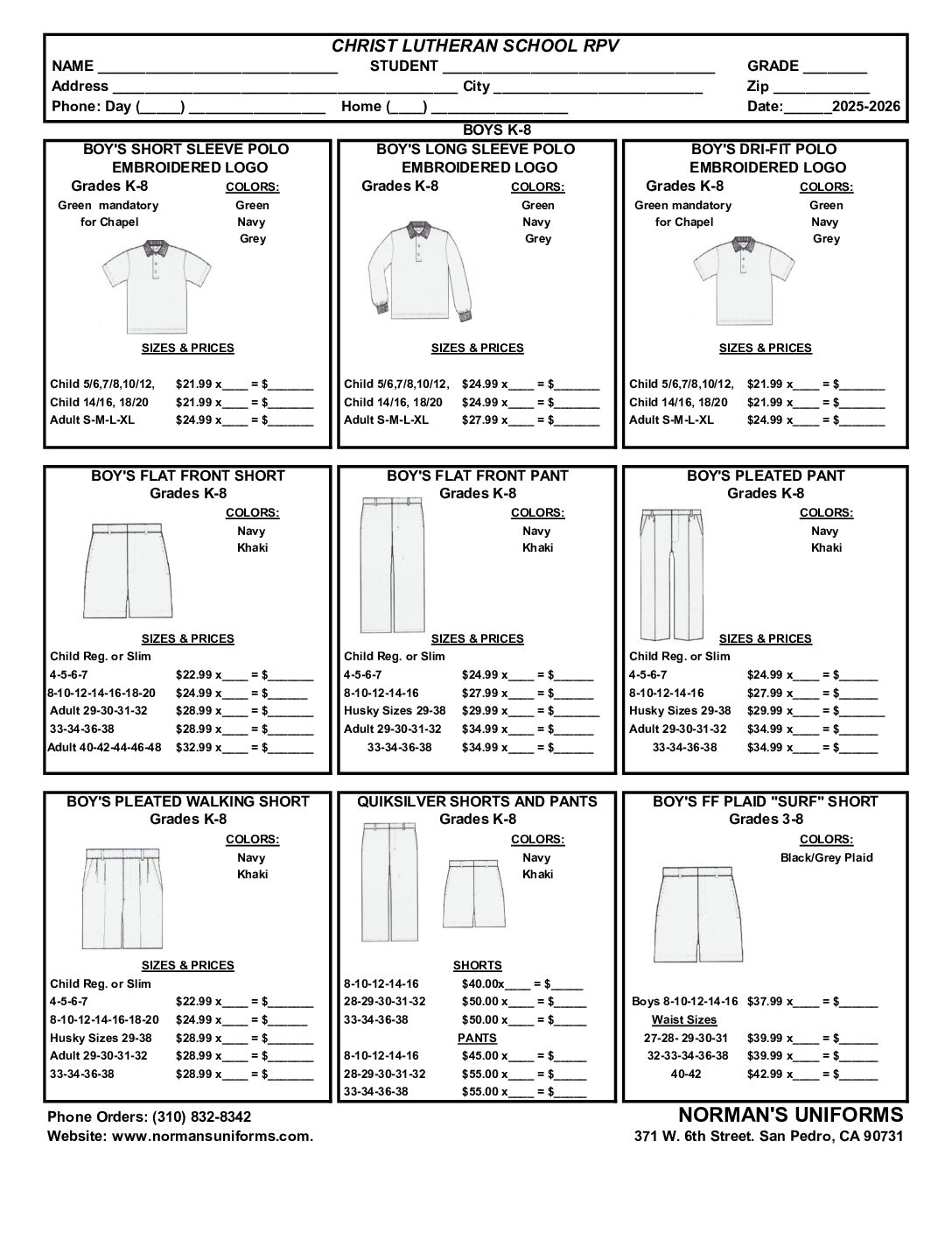 Norman’s Uniforms