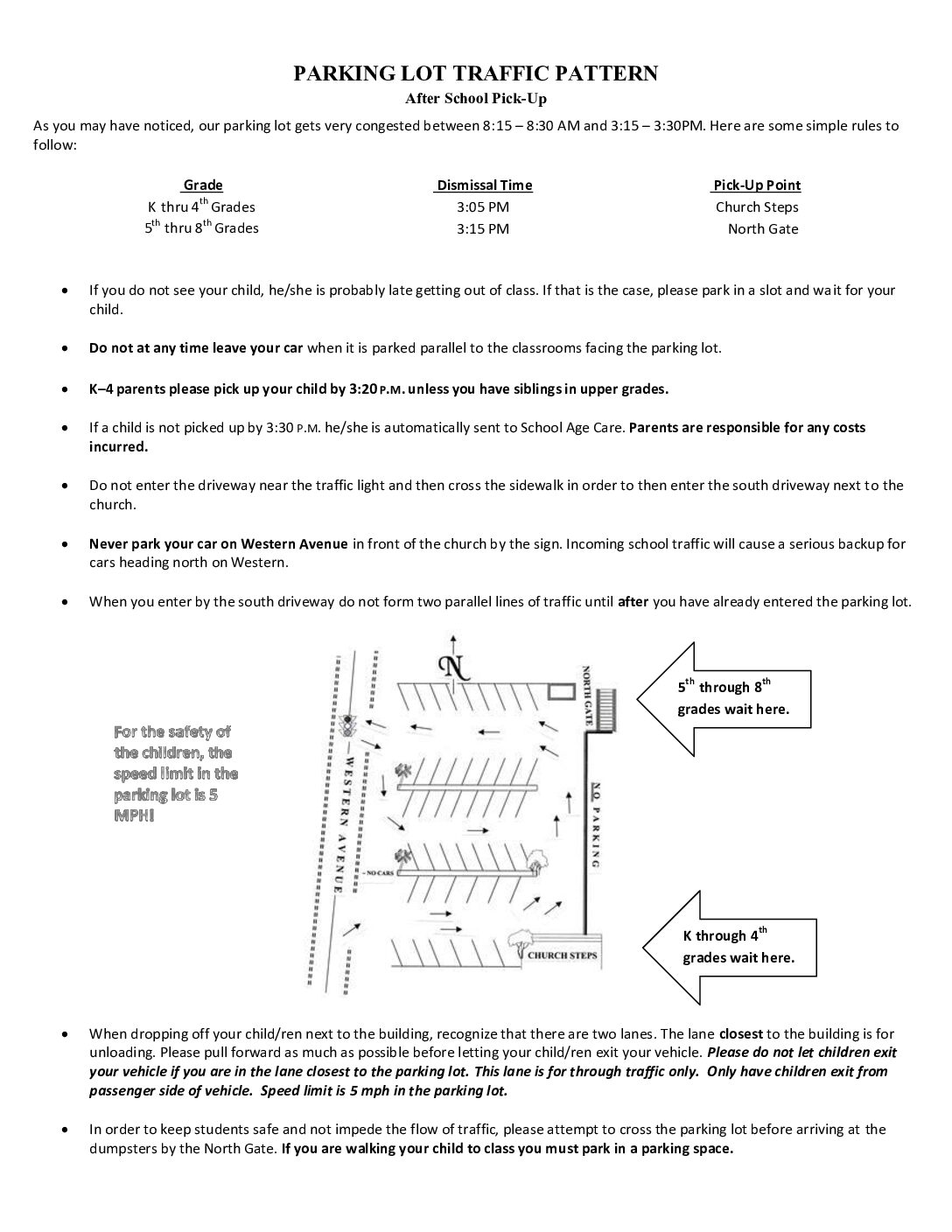 Parking Lot Traffic Regulations