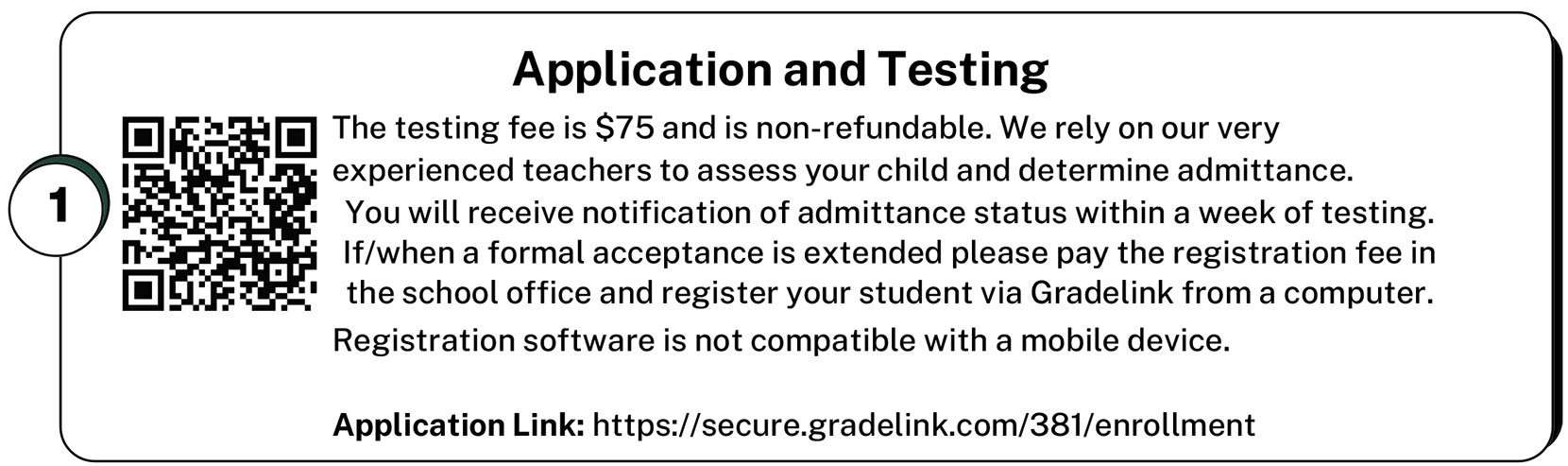 Application, Testing and Family Meeting